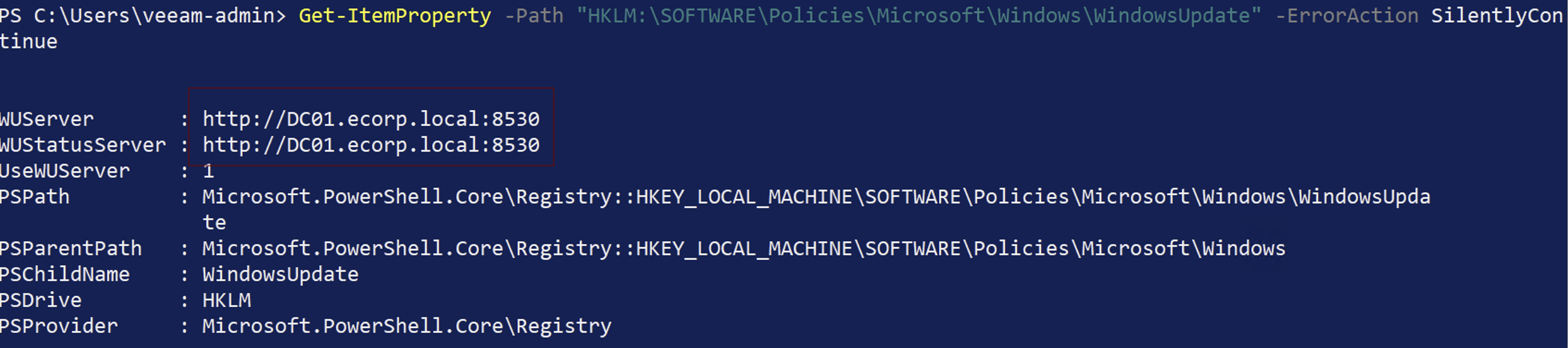 WSUS configured with HTTP
